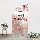 Lofaris Shiny Disco Balls Glitter Birthday Half Moon Arch Backdrop